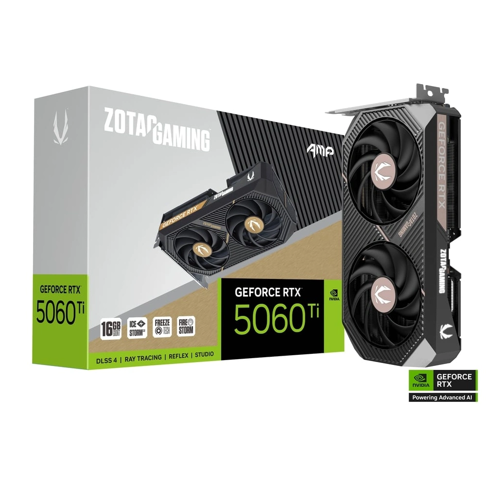 ZOTAC Nvidia Graphic Card RTX 5060 Ti 16GB DDR7 Gaming AMP Dual Fan view 7